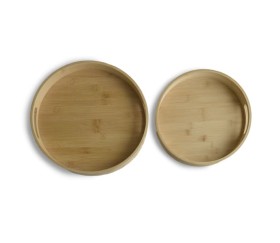 Set De Dos Bandejas De Bamboo