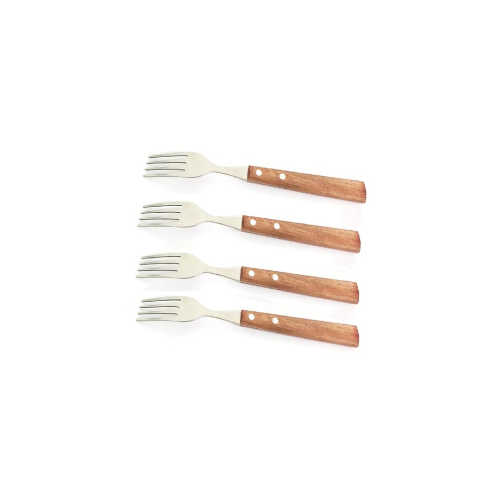Set De 4 Tenedores De Madera