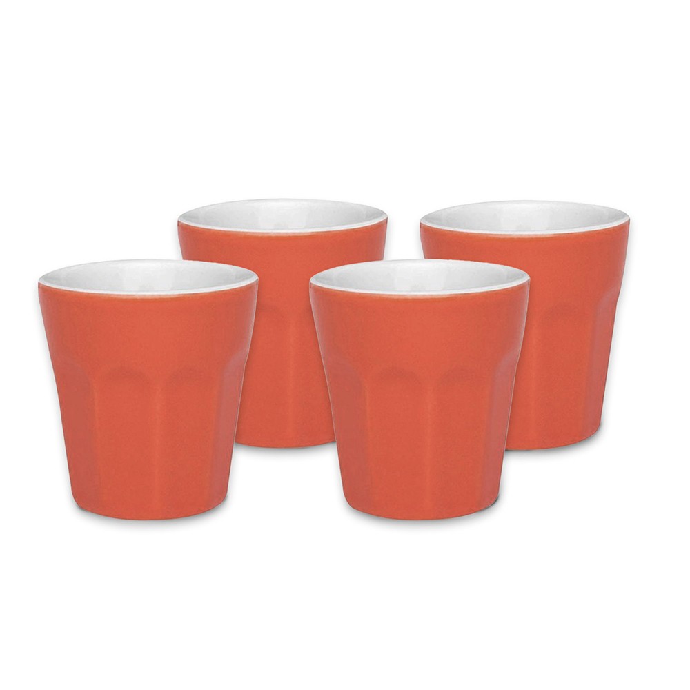 Set De 4 Tazas De Café Terracota Set De 4 Tazas De Café Terracota