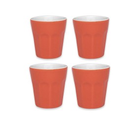 Set De 4 Tazas De Café Terracota